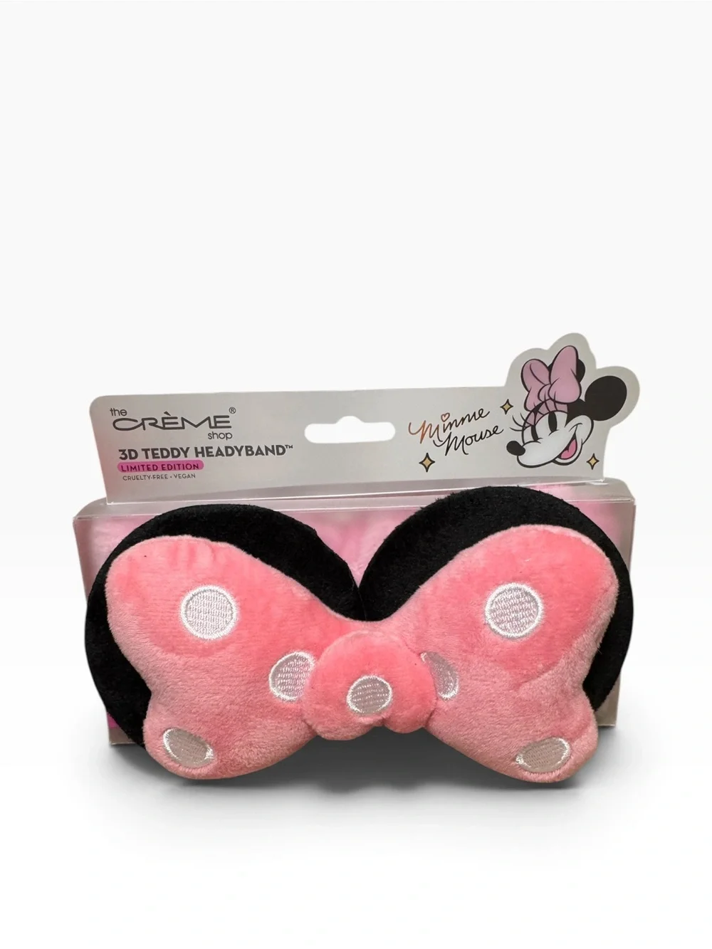 The Crème Shop Minnie Mouse Pink 3D Teddy Bow Headband